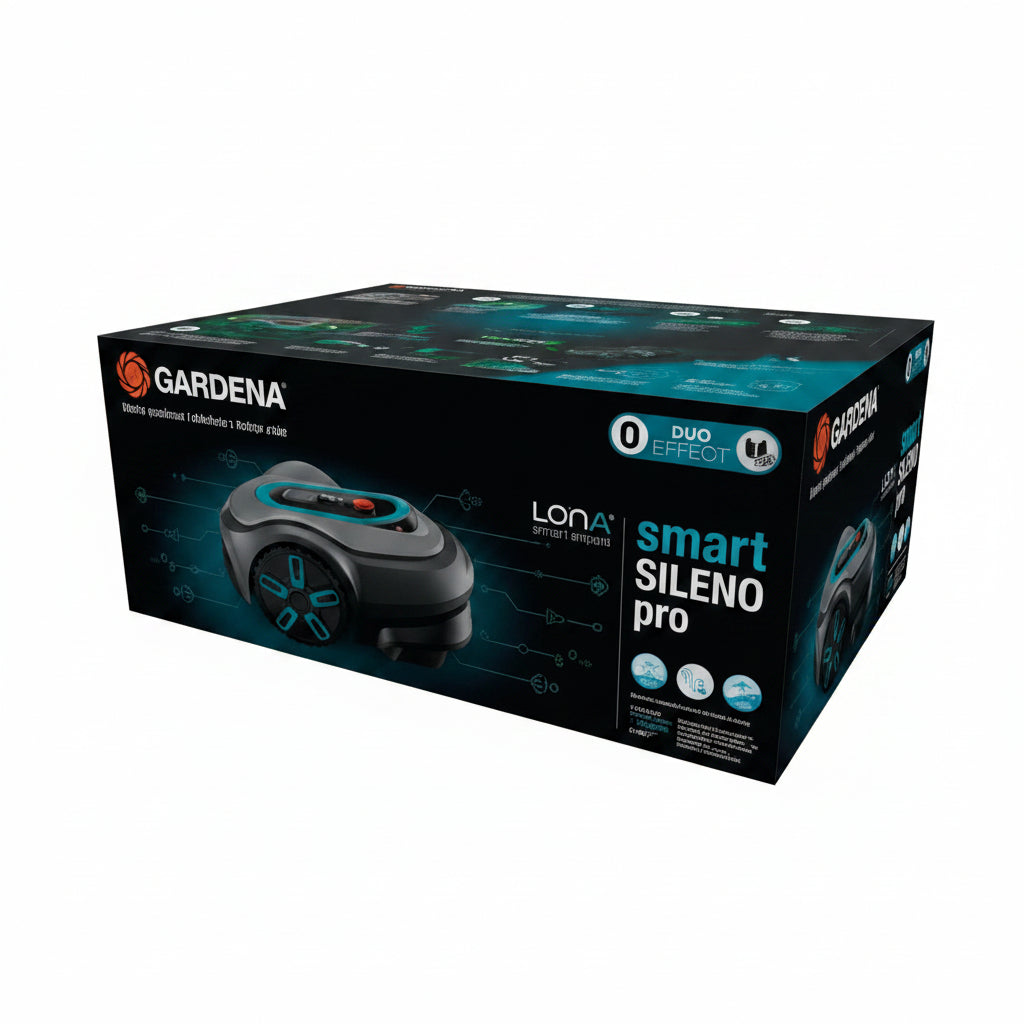Gardena smart SILENO pro 600 Robotic Lawnmower - 600m² Auto-Mowing with LONA Navigation